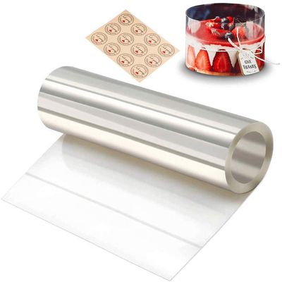 Gutsdoor Cake Collars 6.3 x 394inch Clear Acetate Strips, Transparent Mousse Cake Rolls Acetate Cake Collar for Chocolate Mousse Baking Cake Decorating Acetate Roll