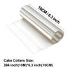 Gutsdoor Cake Collars 6.3 x 394inch Clear Acetate Strips, Transparent Mousse Cake Rolls Acetate Cake Collar for Chocolate Mousse Baking Cake Decorating Acetate Roll view 2