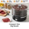 Elite Gourmet EFD319 Food Dehydrator, 5 BPA-Free 11.4" Trays Adjustable Temperature Controls, Jerky, Herbs, Fruit, Veggies, Dried Snacks, Black view 4