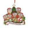 3D African American Family of 6 Christmas Ornament 2025 Personalized Family Christmas Ornaments 2025 | Black Xmas Presents Holiday Keepsake Personalized Tree Ornaments Gifts Opening of Six Ornament view 1