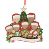 3D African American Family of 6 Christmas Ornament 2025 Personalized Family Christmas Ornaments 2025 | Black Xmas Presents Holiday Keepsake Personalized Tree Ornaments Gifts Opening of Six Ornament view 2
