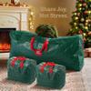 ZOBER Christmas Tree Storage Bag - With 2 Ornaments Accessories/Garland Bags - Fits 9 Ft Trees - Plastic, Waterproof Christmas Tree Bag For Storage Box For Xmas - Strong, Durable Handles - Green view 2
