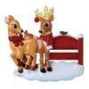 3D Personalized Our First Christmas Ornament 2025 Reindeer Couple Ornaments Deer Couples Ornament 2025 Family of 2 Moose with Antler Unique for a Couple Ornaments Couples Unique Gifts view 2