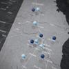 Conquest Maps Push Pin Delaware Map Board - With Push Pins to Mark Delaware Travels - Handmade in Ohio, USA - Design: Modern Slate view 4