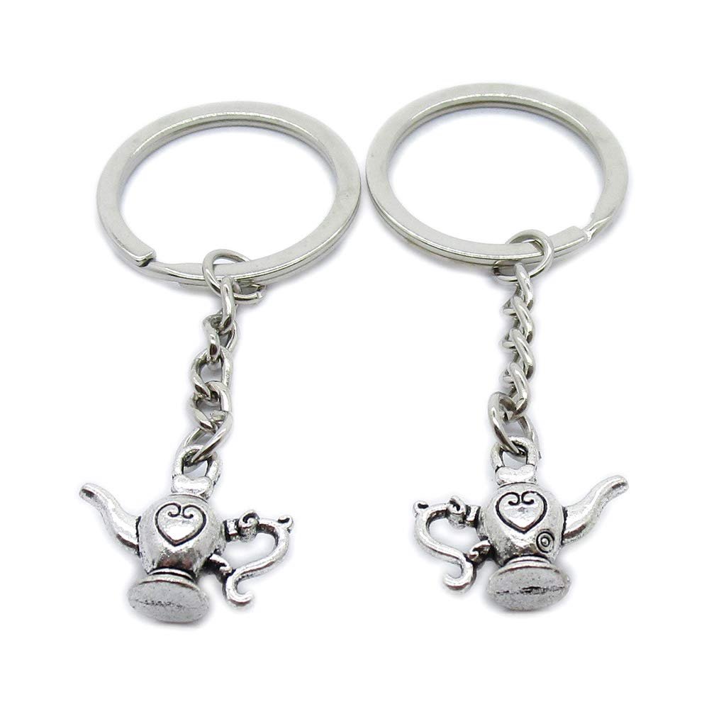 50 Pieces Keyring Keychain Wholesale Suppliers Jewelry Clasps YK1147 Flagon Wine Pot Teapot