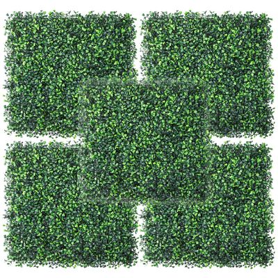 Hieasy 24 Pcs 20x20 Inch Artificial Hedge Faux Boxwood Panels Topiary Hedge Greenery Wall UV Protected Boxwood Grass Wall Panel for Outdoors Indoors Garden Decor (24 Pcs 20x20 Inch Hedges)