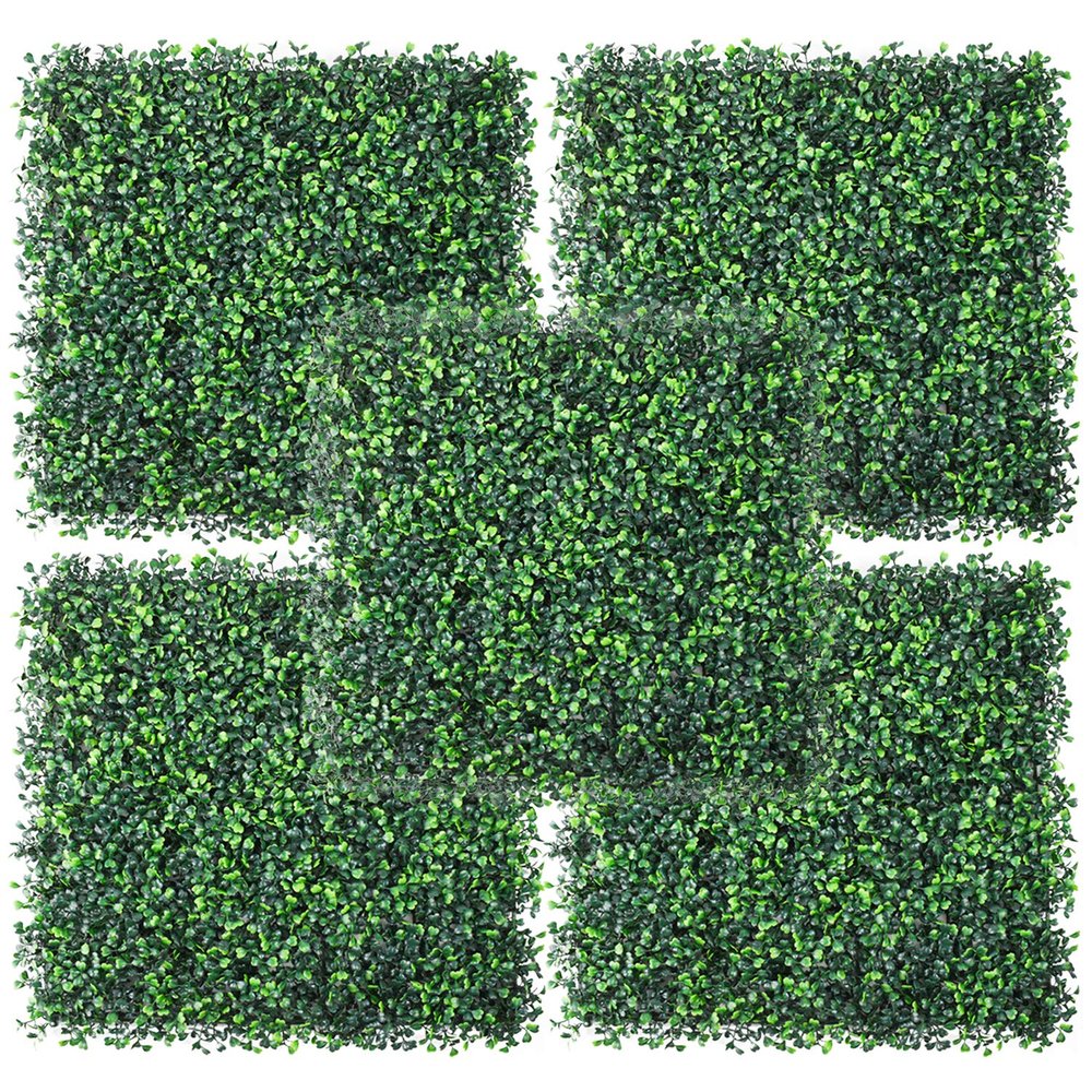 Hieasy 24 Pcs 20x20 Inch Artificial Hedge Faux Boxwood Panels Topiary Hedge Greenery Wall UV Protected Boxwood Grass Wall Panel for Outdoors Indoors Garden Decor (24 Pcs 20x20 Inch Hedges)