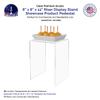 Marketing Holders 6 Pack Retail Clear Acrylic Riser Display Stand 8" x 8" x 12" One Piece Tall Reusable Platform for Counter or Tabletops Buffet Food Risers view 4