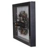 LED Lighted Framed Wreath Merry Christmas Box Wall Art Decoration - 14" - Black view 4