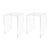 Marketing Holders 2 Pack Retail Showcase Riser Stand 8" x 8" x 12" One Piece Tall Stand Reusable Fixture for Counter or Tabletops Clear Acrylic view 1