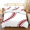 LanS Precise Baseball Sport Series Duvet Cover Bedding Set, 3/4 Piece Set (Duvet Cover + 2 Pillowcases + Sheets) Health/Soft/colourfast (King-4PCS-229x259cm) view 2