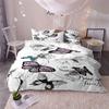 LanS Flower Butterfly Animal Series Duvet Cover Bedding Set, Duvet Cover and Pillowcase, 3/4 Piece Set (Duvet Cover + 2 Pillowcases + Sheets) Health/Soft/colourfast (C,King-3PCS-229x259cm) view 3