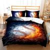 LanS Precise Baseball Sport Series Duvet Cover Bedding Set, Duvet Cover and Pillowcase, 3/4 Piece Set (Duvet Cover + 2 Pillowcases + Sheets) Health/Soft/colourfast (C,Twin-4PCS-172x218cm) view 2