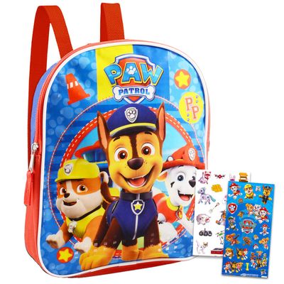 Nick Jr. Paw Patrol Preschool Backpack Set - Bundle with an 11" Mini Backpack, Stickers, More | Chase Marshall and Rubble School Supplies for Kids