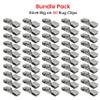 ANDUSTRIAL - Medium Nickle-Plated Double-Side Alligator Rug Clips/Hangers - Suitable for Displaying Medium Rugs, Shawls, Hides, Mats On Mesh Display Hooks and Display Racks - Silver, 50 Clips view 4