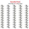 ANDUSTRIAL - Small Durable Clips/Clamps for Displaying Shawls, Leather Hides, Quilts, Mats, Rug Samples, Towels, Fabric On Wall - Wire Backed Alligator Rug Clips - Silver, 50 Clips view 2