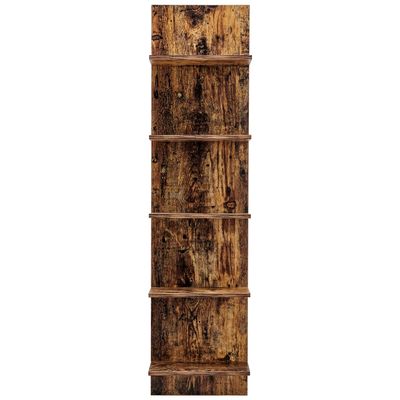 Danya B. Narrow Decorative Wall Mount Vertical Shelving Unit Modern Column with 5 Shelves Home or Office for Books, Dcor Display