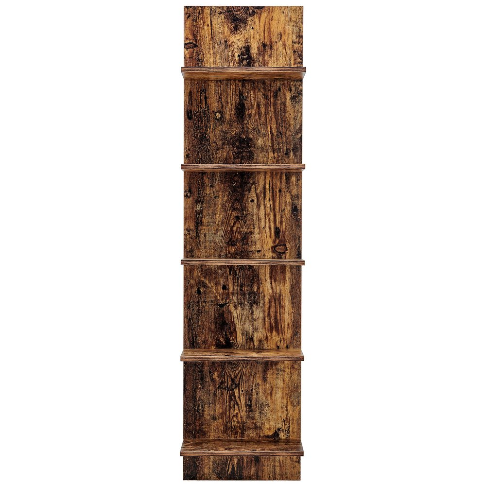 Danya B. Narrow Decorative Wall Mount Vertical Shelving Unit  Modern Column with 5 Shelves Home or Office for Books, Dcor Display