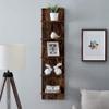 Danya B. Narrow Decorative Wall Mount Vertical Shelving Unit  Modern Column with 5 Shelves Home or Office for Books, Dcor Display view 2