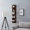 Danya B. Narrow Decorative Wall Mount Vertical Shelving Unit  Modern Column with 5 Shelves Home or Office for Books, Dcor Display view 4