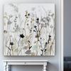 Renditions Gallery Modern Floral Wall Art Black & Grey Wildflower Mist Abstract Nature Paintings for Bedroom Home Kitchen Wall - 40"x40" LT34 view 3