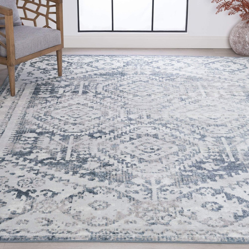 Mikaela Blue Modern 5x7 Area Rug 5x7 - Area Rugs for Living Room - Dining Room Rug - Bedroom Rug - Kitchen Rug - Entryway Rug Carpet - Alfombras para Salas - Oriental