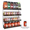 AMT Spice Rack, Wall Mount Organizer, Pantry Cabinet Door Shelf Storage, Kitchen seasoning Hanging Display for Spice Jars, Sauces, Herbs, Cosmetic Beauty Bottles (4 Tier- Style 9S) view 4