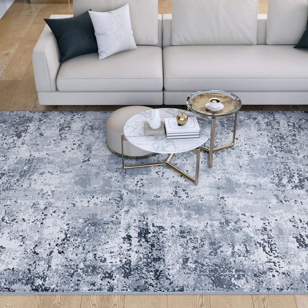 Geil Gray Modern 5x7 Area Rug 5x7 - Area Rugs for Living Room - Dining Room Rug - Bedroom Rug - Kitchen Rug - Entryway Rug Carpet - Alfombras para Salas Modernas, Abstract