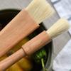 Cabilock 2pcs Natural Bristle Pastry Brush Handle for Baking Cooking and Grilling Round and Flat Designs for Application and Kitchen Use view 4