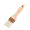 Cabilock 1pc Wooden Handle Basting Brush Wool Brush for Bbq Baking and Cooking Kitchen Utensil for Oil Butter and Sauce Application Khaki view 2