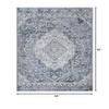 Harris Blue Modern 5x7 Area Rug 5x7 - Area Rugs for Living Room - Dining Room Rug - Bedroom Rug - Kitchen Rug - Entryway Rug Carpet - Alfombras para Salas - Medallion view 2