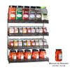 AMT Spice Rack, Wall Mount Organizer, Pantry Cabinet Door Shelf Storage, Kitchen seasoning Hanging Display for Spice Jars, Sauces, Herbs, Cosmetic Beauty Bottles (4 Tier- 9V) view 4