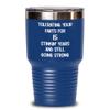 15th Wedding Anniversary Tumbler Still Tolerating Your Farts Coffee Travel Mug Funny 20 or 30 oz Insulated Cold Hot Cup view 1