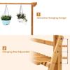 3 Tier Bamboo Hanging Folding Plant Shelf Stand Flower Display Rack Bookcase view 2