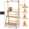3 Tier Bamboo Hanging Folding Plant Shelf Stand Flower Display Rack Bookcase view 3