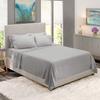 BedDecor 500 Thread Count Stripe 6 Piece Bed Sheet Set 100% Egyptian Cotton with 21 Inch Extra Deep Pocket Premium Super Soft Hotel Quality Bedding(Silver,Queen) view 1