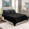 BedDecor 500 Thread Count Stripe 6 Piece Bed Sheet Set 100% Egyptian Cotton with 21 Inch Extra Deep Pocket Premium Super Soft Hotel Quality Bedding(Black,Queen) view 1