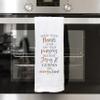 Wash Your Hands Say Prayers Classic White 28 x 16 Cotton Fabric Dish Tea Towel view 2