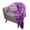 BlankieGram You are Awesome Throw Blanket - Made with Warm, Soft, Fuzzy Fleece for Extra Comfort - Unique Gifts for Men and Women - Quotes for Admiration, Gratitude, and Friendship (Purple) view 1