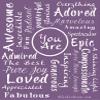 BlankieGram You are Awesome Throw Blanket - Made with Warm, Soft, Fuzzy Fleece for Extra Comfort - Unique Gifts for Men and Women - Quotes for Admiration, Gratitude, and Friendship (Purple) view 3
