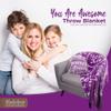 BlankieGram You are Awesome Throw Blanket - Made with Warm, Soft, Fuzzy Fleece for Extra Comfort - Unique Gifts for Men and Women - Quotes for Admiration, Gratitude, and Friendship (Purple) view 4