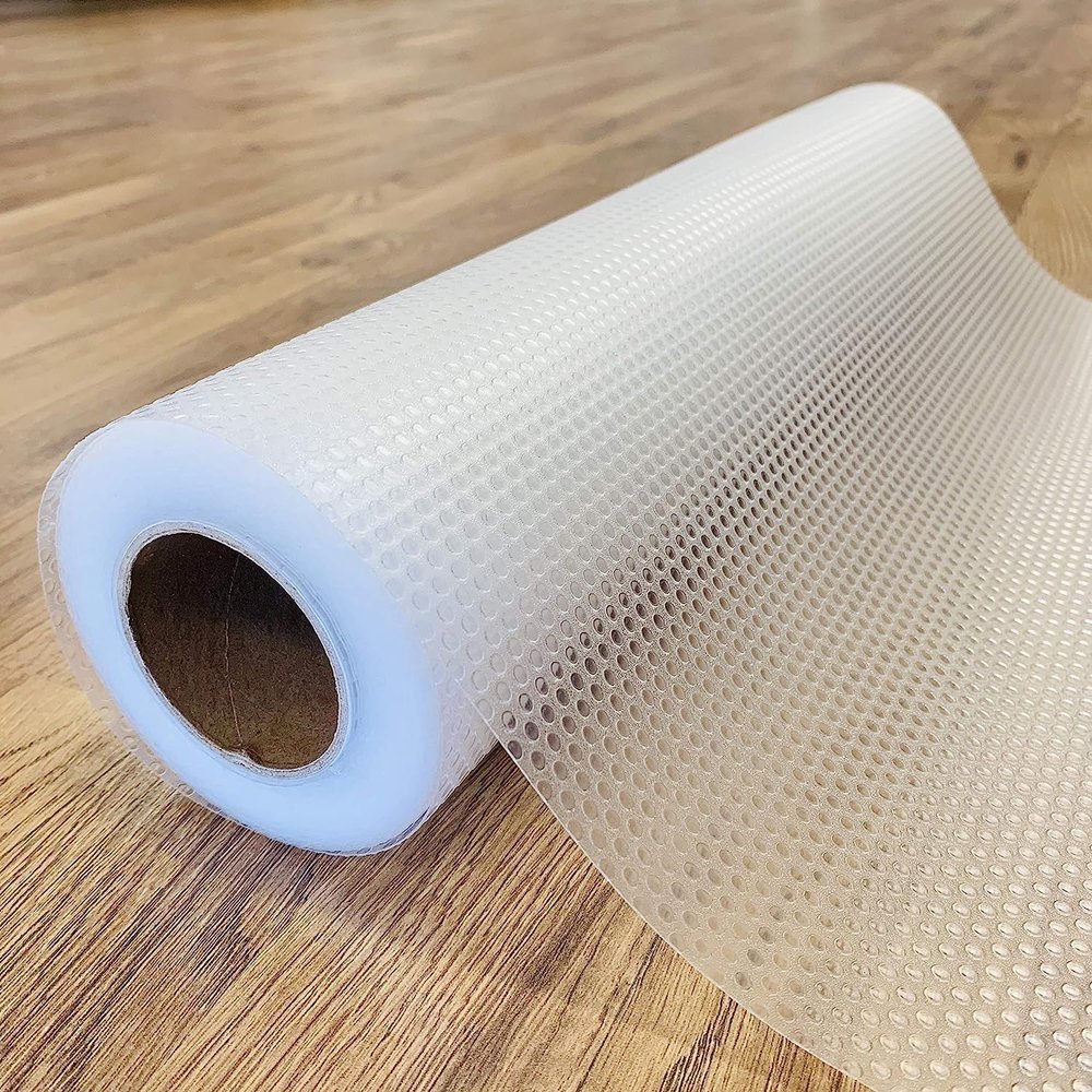 EVALAND Shelf Liners for Kitchen Cabinets Non-Adhesive 12" x 20 FT Clear Drawer Liner Non Slip, Washable Cabinet Liner, Waterproof Shelf Liners for Cabinets, Refrigerator Bathroom Pantry Cabinet Mat
