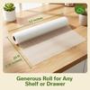 EVALAND Shelf Liners for Kitchen Cabinets Non-Adhesive 12" x 20 FT Clear Drawer Liner Non Slip, Washable Cabinet Liner, Waterproof Shelf Liners for Cabinets, Refrigerator Bathroom Pantry Cabinet Mat view 2