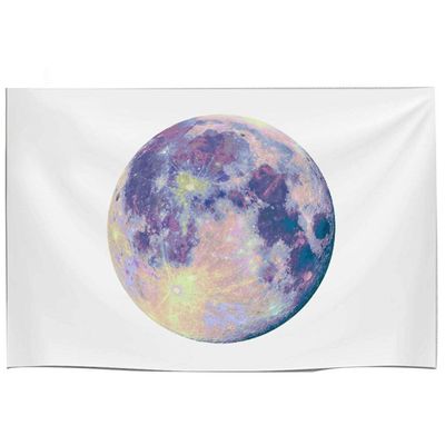 ZYCSKTL Tapestry Hippie Tapestry, Hand-Painted Colorful Moon Decoration Painting, Nordic Fresh Decorative Background Cloth, Bedside Hanging Cloth, Simple and Bright Poster Curtain