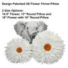 3D Daisy Flower Decorative Pillow - Sunflower Throw for Couch & Bed - Shaped Cushion (14.5" Flower, 13" With Insert, Light Pink) view 3