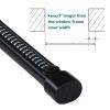2 Pack Tension Rod Oval Spring Tension Curtain Rod Adjustable 36 to 60 Inches Small Short Black Tension Rods No Drilling Spring Loaded Curtain Rods For Doors and Windows, 36-60 Inch, Black view 3