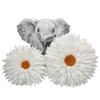 3D Daisy Flower Decorative Pillow - Sunflower Throw for Couch & Bed - Shaped Cushion (14.5" Flower, 13" With Insert, Ivory/Gold) view 2