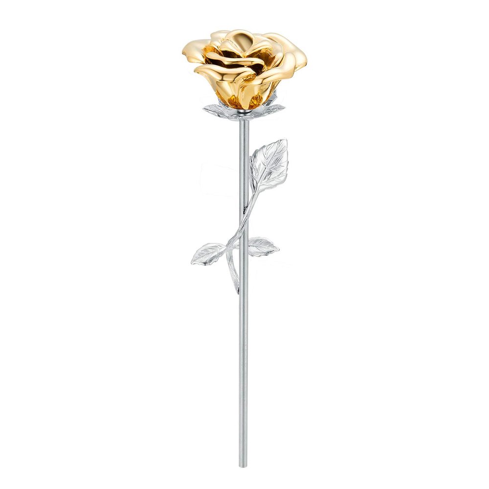 Sunling Stainless Steel Decorative Rose Flower Cremation Urns for Ashes-Human Pet Dog Cat Memorial Keepsake -Funeral Ash Container 1PC 9.5 Inches