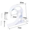 MroMax 6Pcs 80 X 75 X 19mm Curtain Rod Bracket Aluminum Alloy Single Holder Support for 25-28mm Drapery Rod White view 3