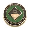 22 Year NA Black and Green Diamond Style Recovery, Clean, Medallion - Chip, Coin, Token view 1
